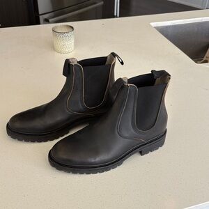 All Saints Black Leather Ankle Boots